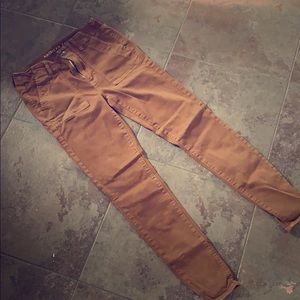 Brown hi rise jeggings